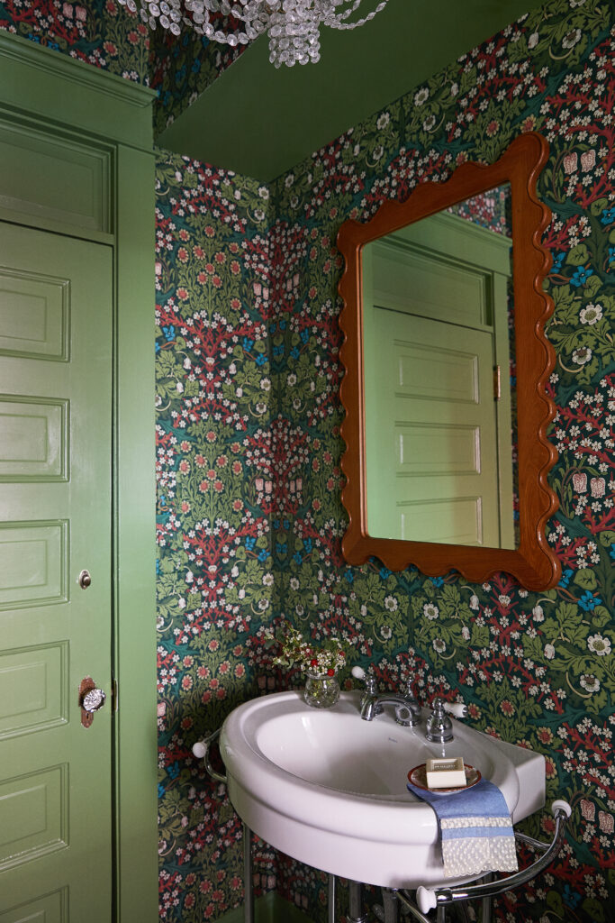 After photo of powder bath in 1890 Queen Anne Victorian home in Chicago, by Meghan Jay Design.