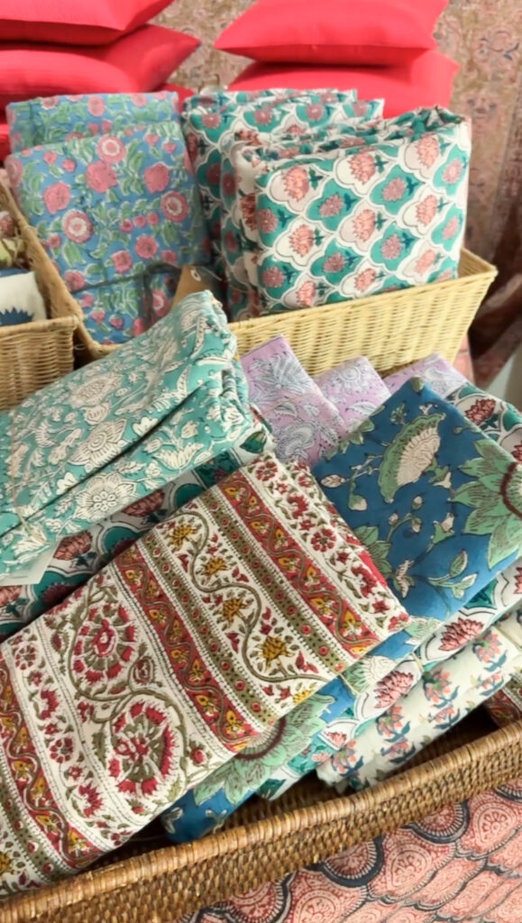 Vintage textiles with inspiring color combinations and patterns